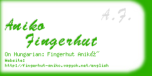 aniko fingerhut business card